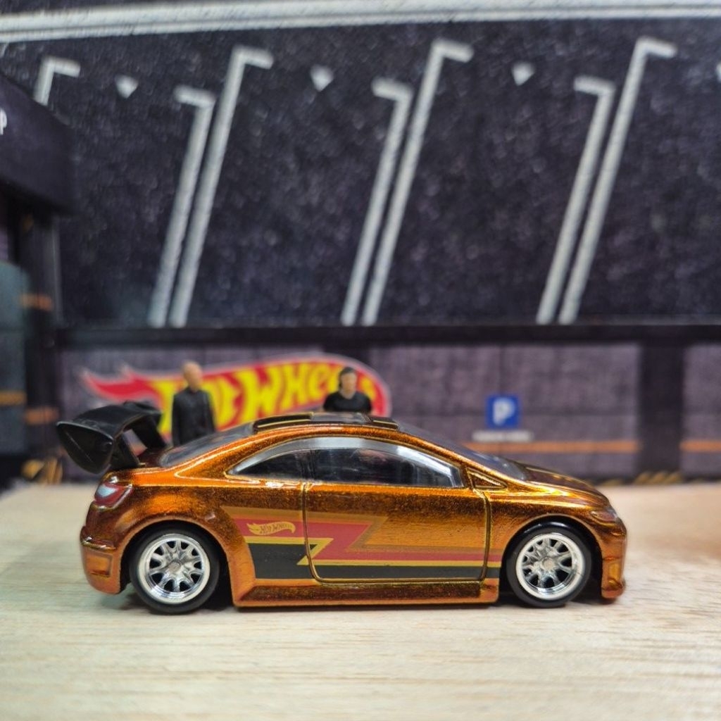 HOT WHEELS HONDA CIVIC Si 2006 ORANGE SWAP VELG DAN BAN KARET