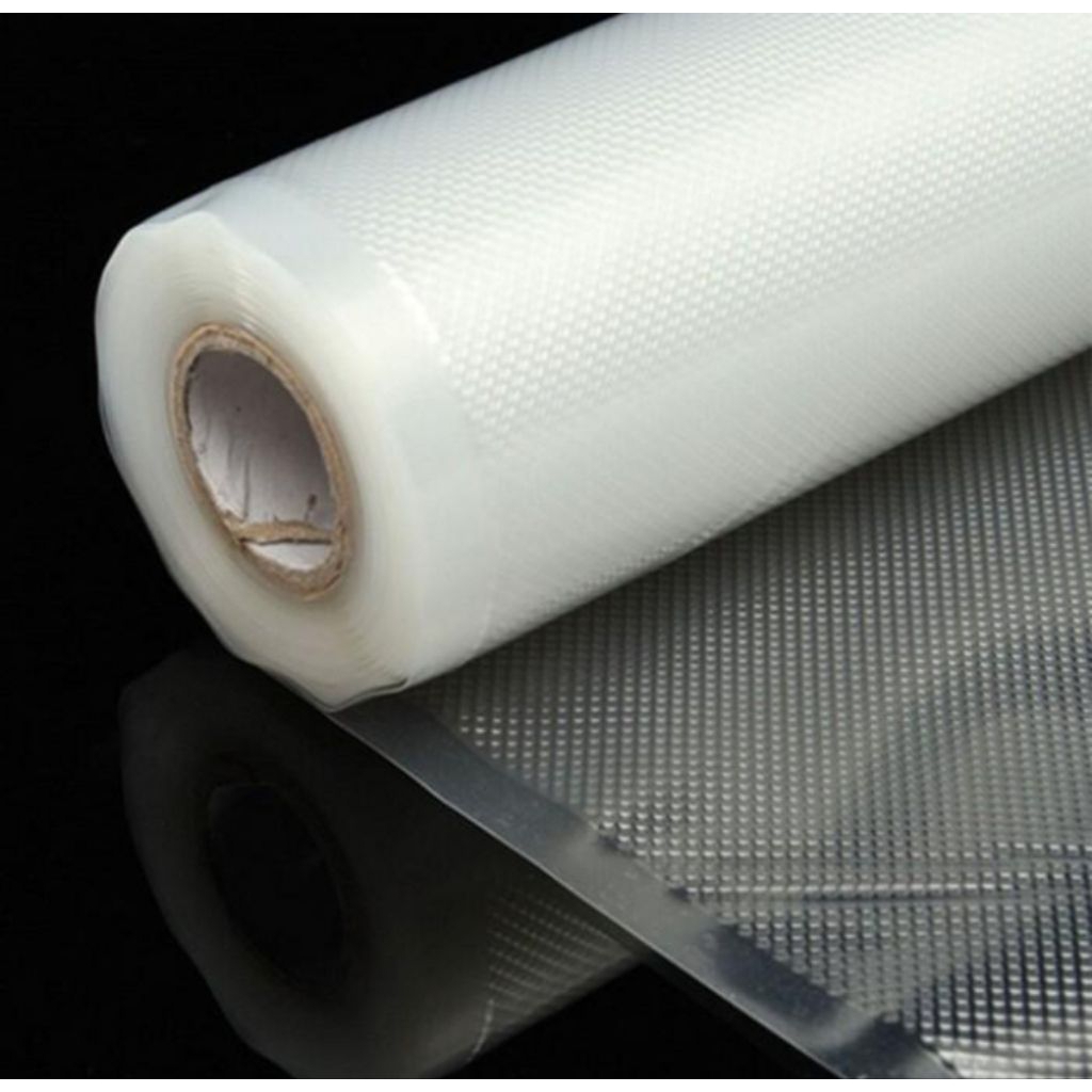 1 Gulung Plastik Vakum Aneka ukuran 1 Roll Plastik Vacuum Embos Sealer Bag Rol Vakum Makanan Bening 
