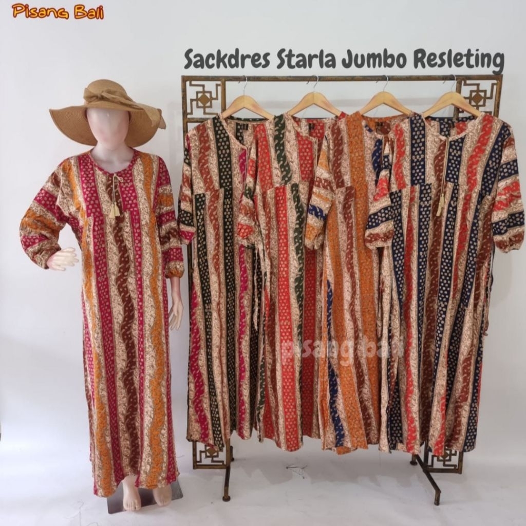 Sekdres Starla Jumbo Resleting By Pisang Bali Busui Bahan Rayon Halus Terbaru Terlaris Asli Pekalong