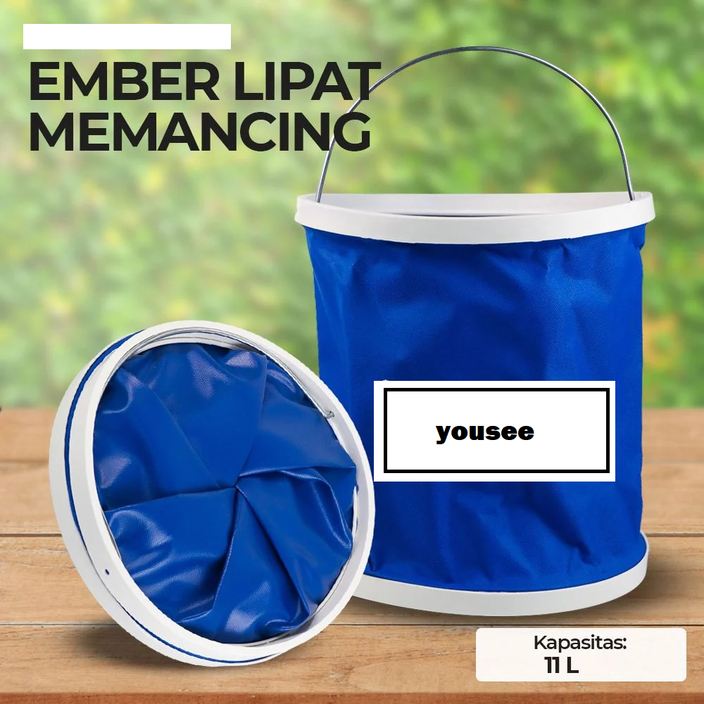 Ember Lipat Mancing Kain Serbaguna / Ember Lipat Portable  / folding bucket / Ember Lipat 9L