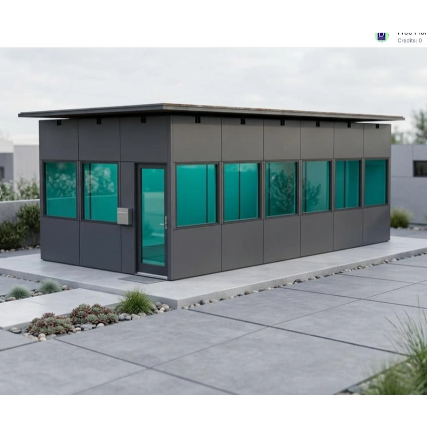 Cafe House - Coffe Box - EPS Sandwich Panel (Expanded Polystyrene Panel) - L.380 x P.740 x T. 285 cm