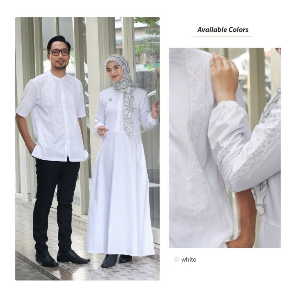 Dannis Sarimbit d'Ikhrom Gamis Putih Baju Koko Putih Dannis Anak Baju Ikhrom