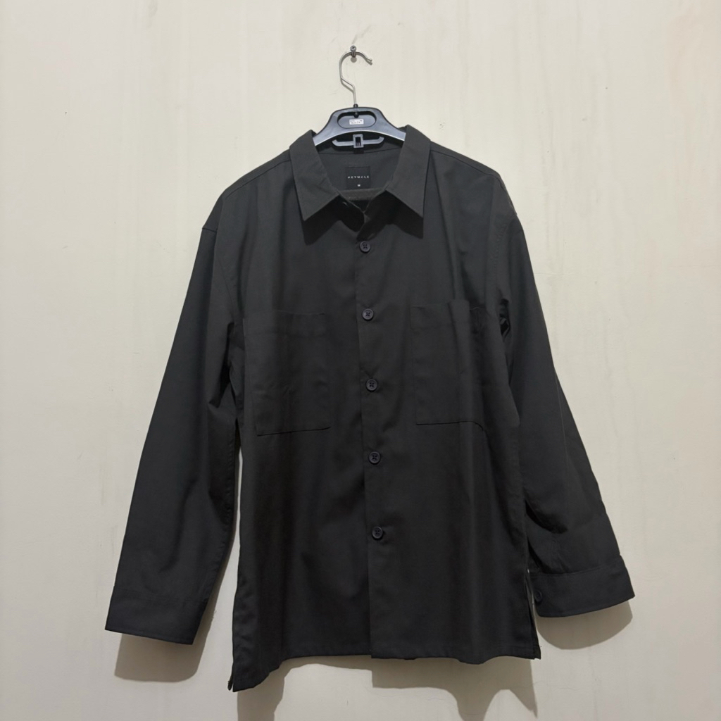 Kemeja Overshirt Heymale Grey