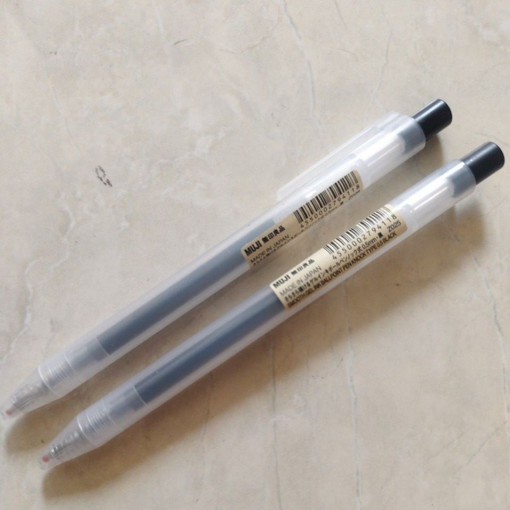 muji smooth gel ink 0.5 ballpoint pen