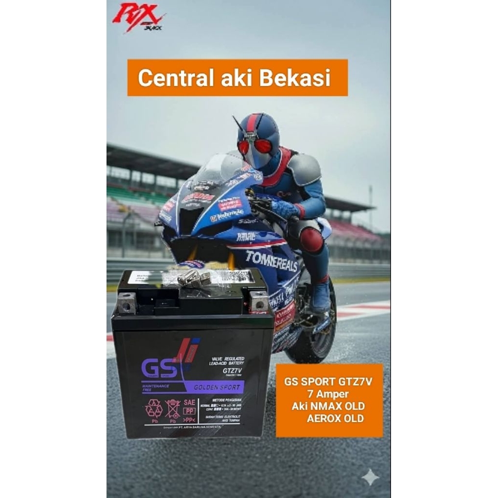 Aki kering GS KLX 150, CBR 150R Lexi n max old GS SPORT GTZ7V