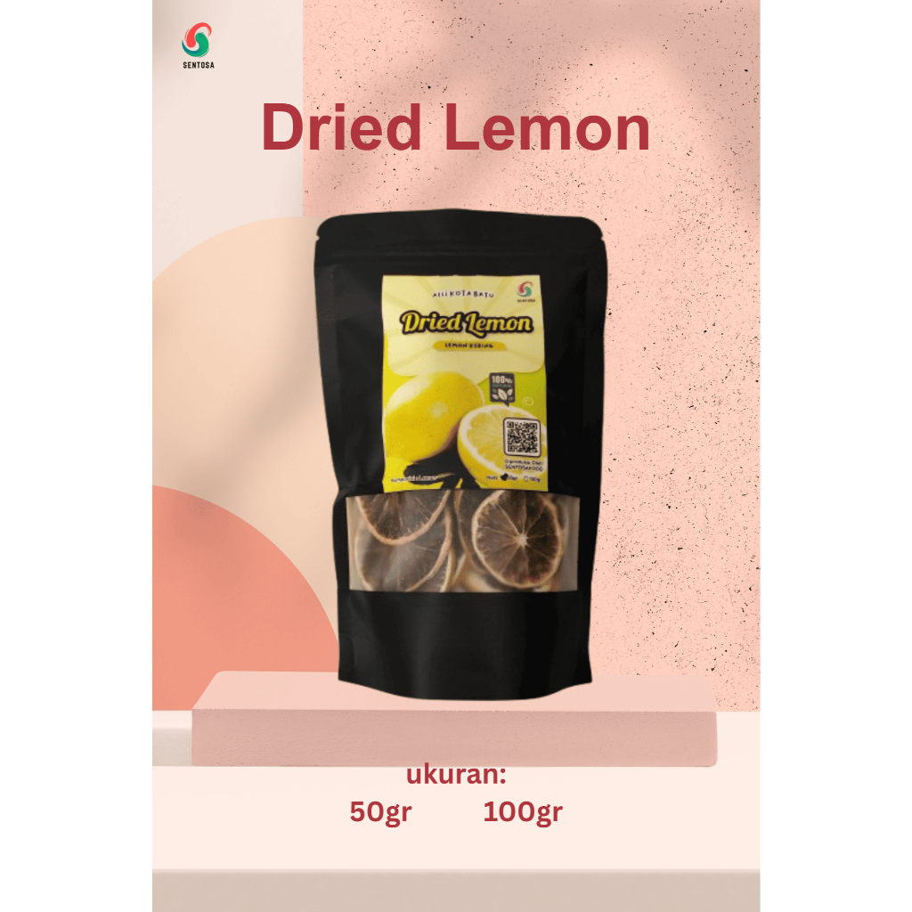 Lemon Kering 50gr 100gr Dried Fruit Buah Lemon Slice Jeruk Lemon Kering