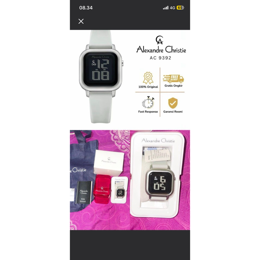 jam tangan digi ac wanita original