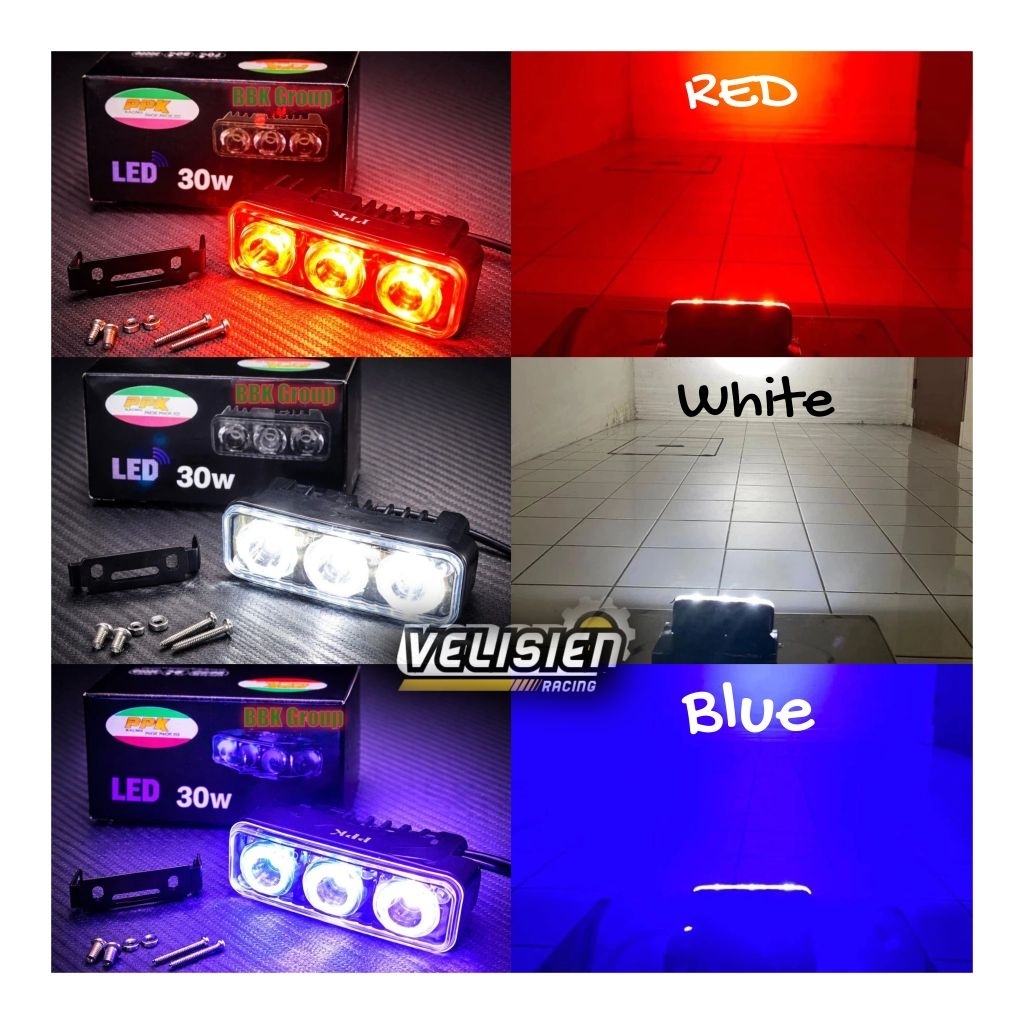 Lampu Sorot Led E03 Bar Worklight  Motor Mobil Cree 3 Mata Universal