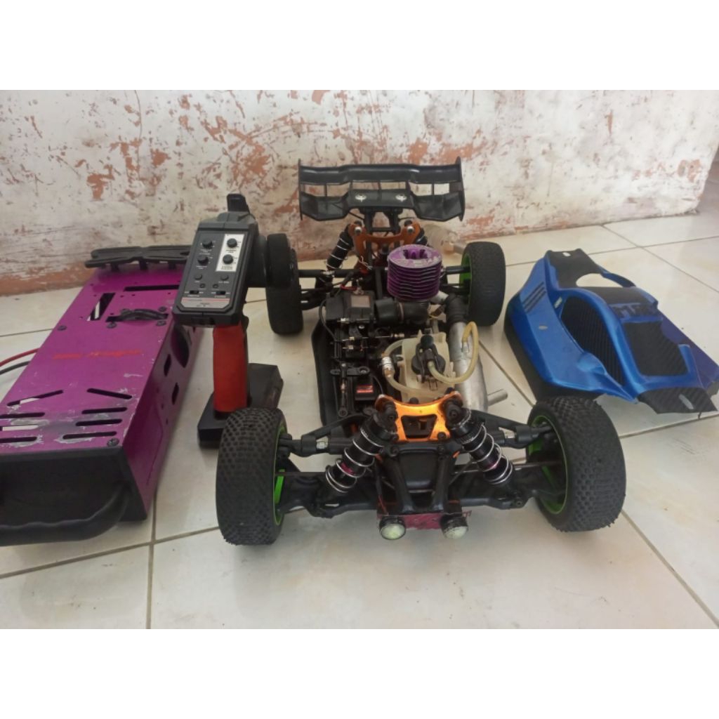 mobil remote rc engine nitro buggy 1/8