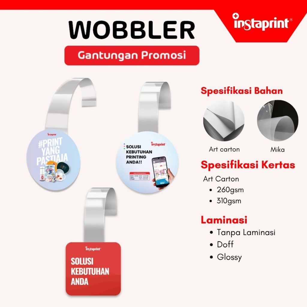 Wobbler Promosi / Cetak Wobbler / Wobler / Wobbler toko / gantungan promosi