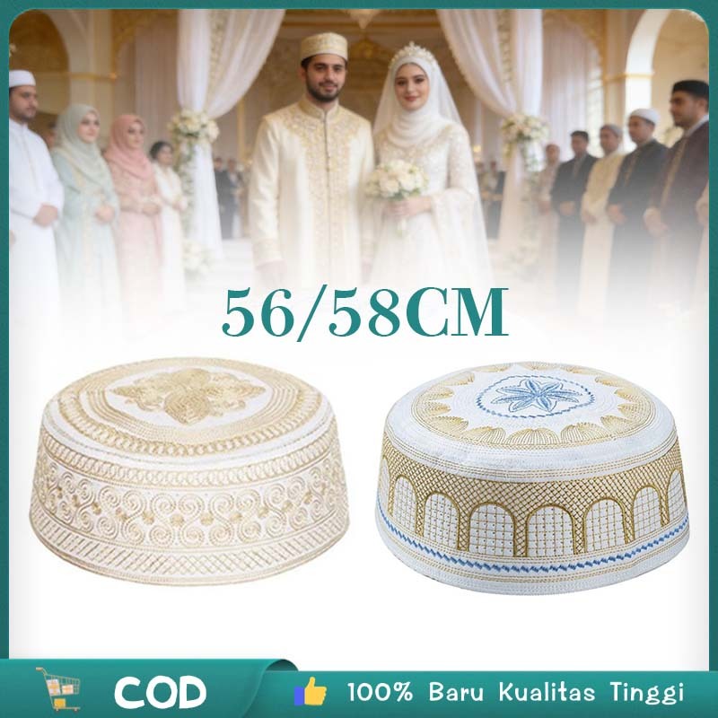 Peci Pria Motif Songkok Haji Topi Haji Pria Dewasa Perlengkapan Ibadah Untuk Pria Kopiah Haji