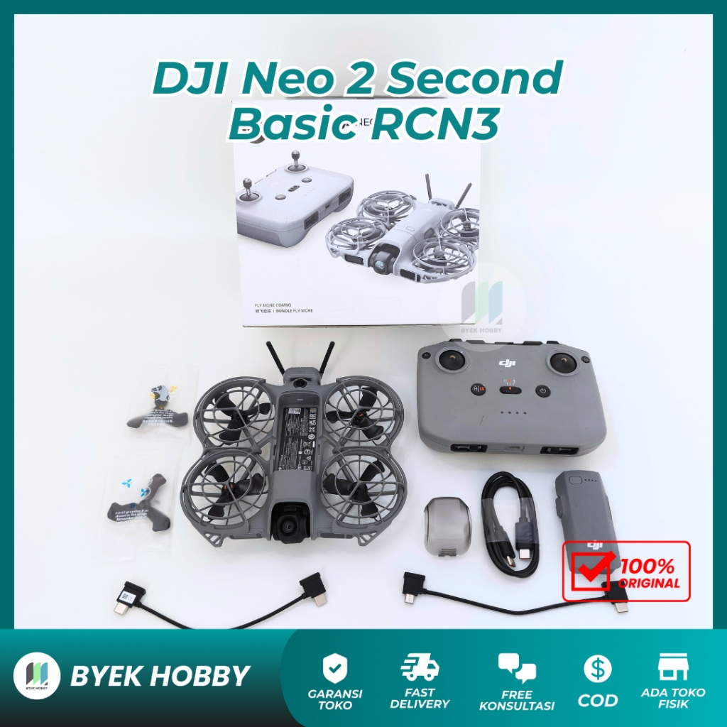 Original DJI Neo 2 Drone Second Basic With RCN3 (Follow Me Camera Drone 4k High Resolution)