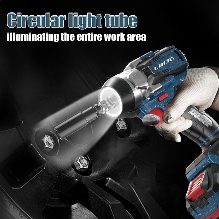 Kunci Impact Tanpa Sikat LUCID LH500 650N.M 21V 4.0Ah Baterai Tanpa Kabel Tugas Berat - LH-500/LUCID