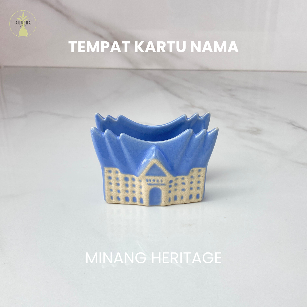 [READY STOCK] Card Holder Minang Heritage - AURORA LIVING | Tempat Kartu Nama Keramik Rumah Gadang |