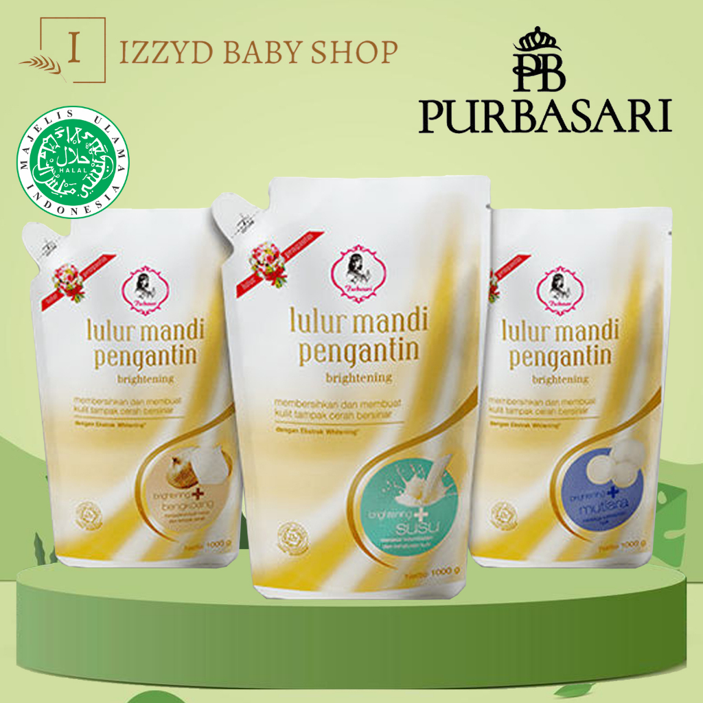 Purbasari Lulur Pengantin Mutiara Susu Bengkoang pemutih badan bleaching badan 500g 1kg
