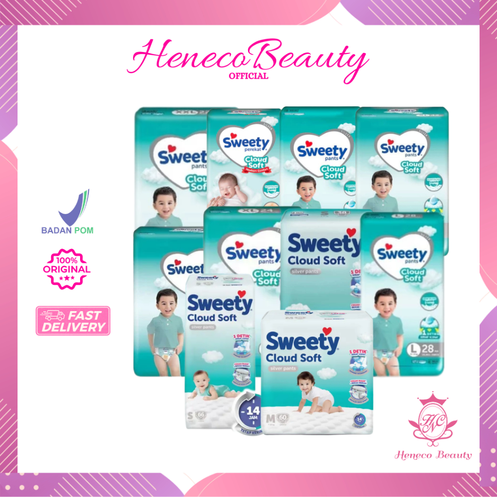 SWEETY Cloud Soft Silver Series - Popok Celana Bayi/HenecoBeauty