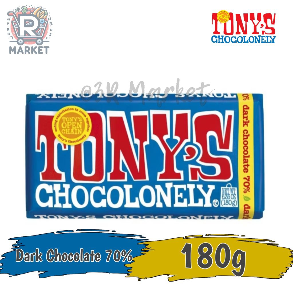 Cokelat Tony's Chocolonely  70% Dark Chocolate Chocolate Bar