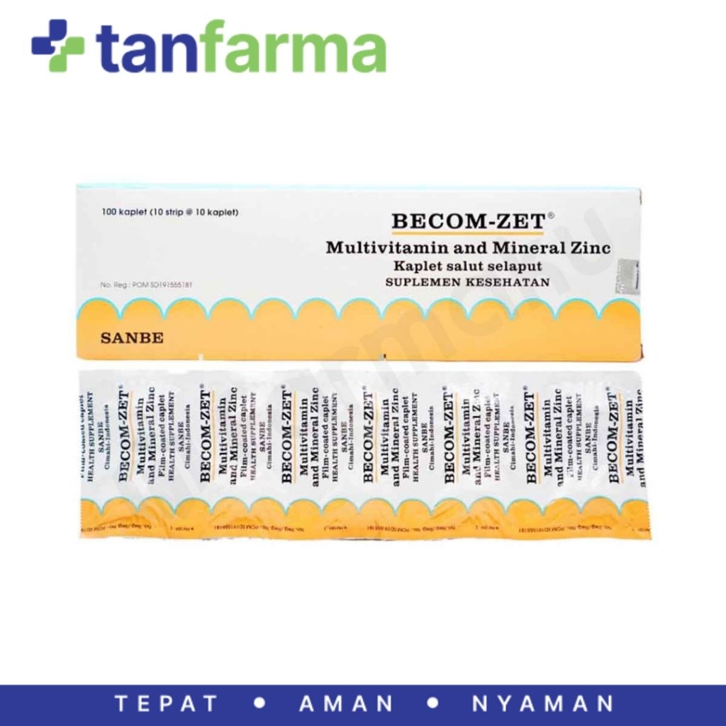Becom Zet Tablet Multivitamin untuk Daya Tahan Tubuh