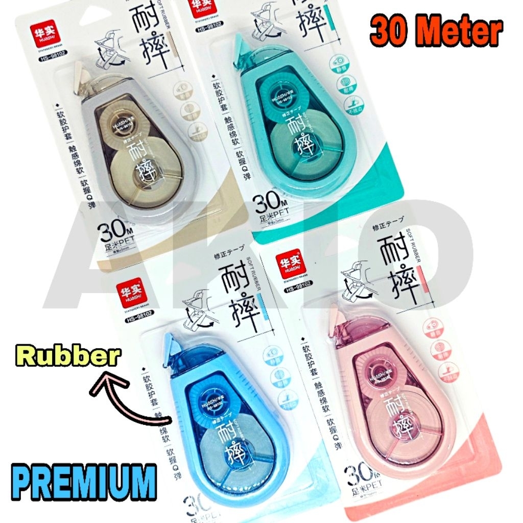 Tip ex Kertas Roll PREMIUM HUASHI HS-98102 Karakter PASTEL MORANDI 30M Meter Original Correction Tap