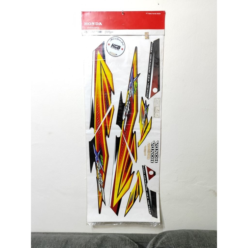 striping stiker polet motor supra x 125 black Ori baru ahm 871x0 ktm 860za