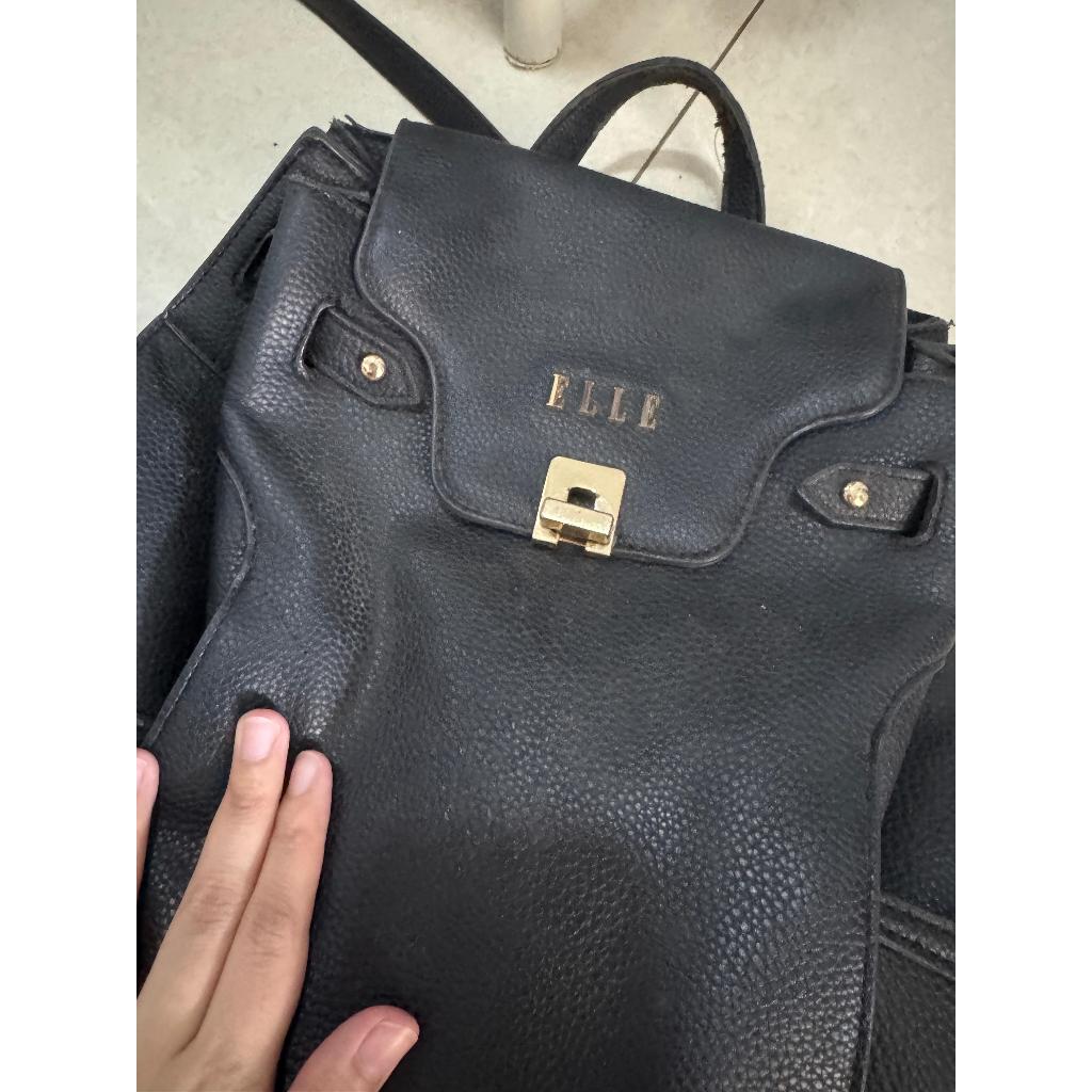 Preloved Tas Ransel ELLE Hitam Black - Tas Backpack - Tas Punggung - Tas Traveling - Tas Fashion Ell
