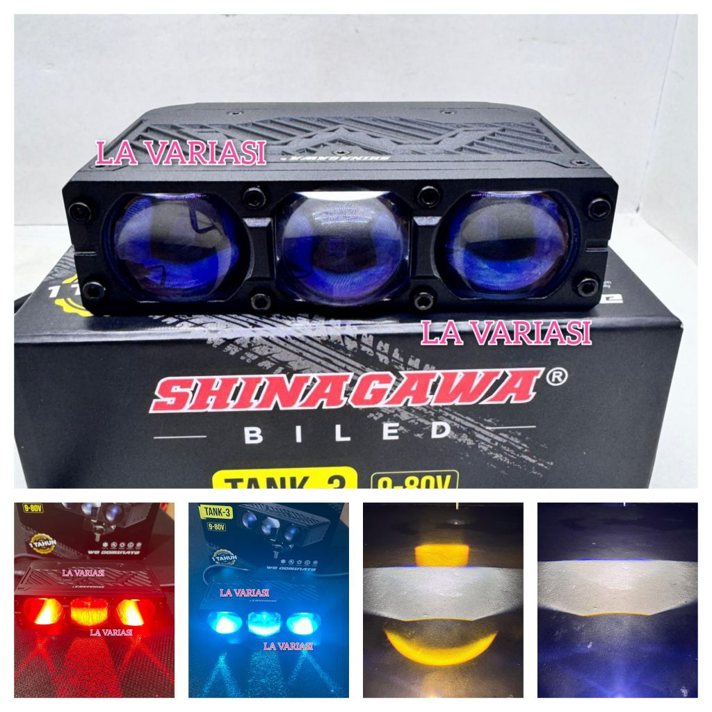 Lampu Tembak Laser Biled 3 Mata Slim Pluss Devil Shinagawa