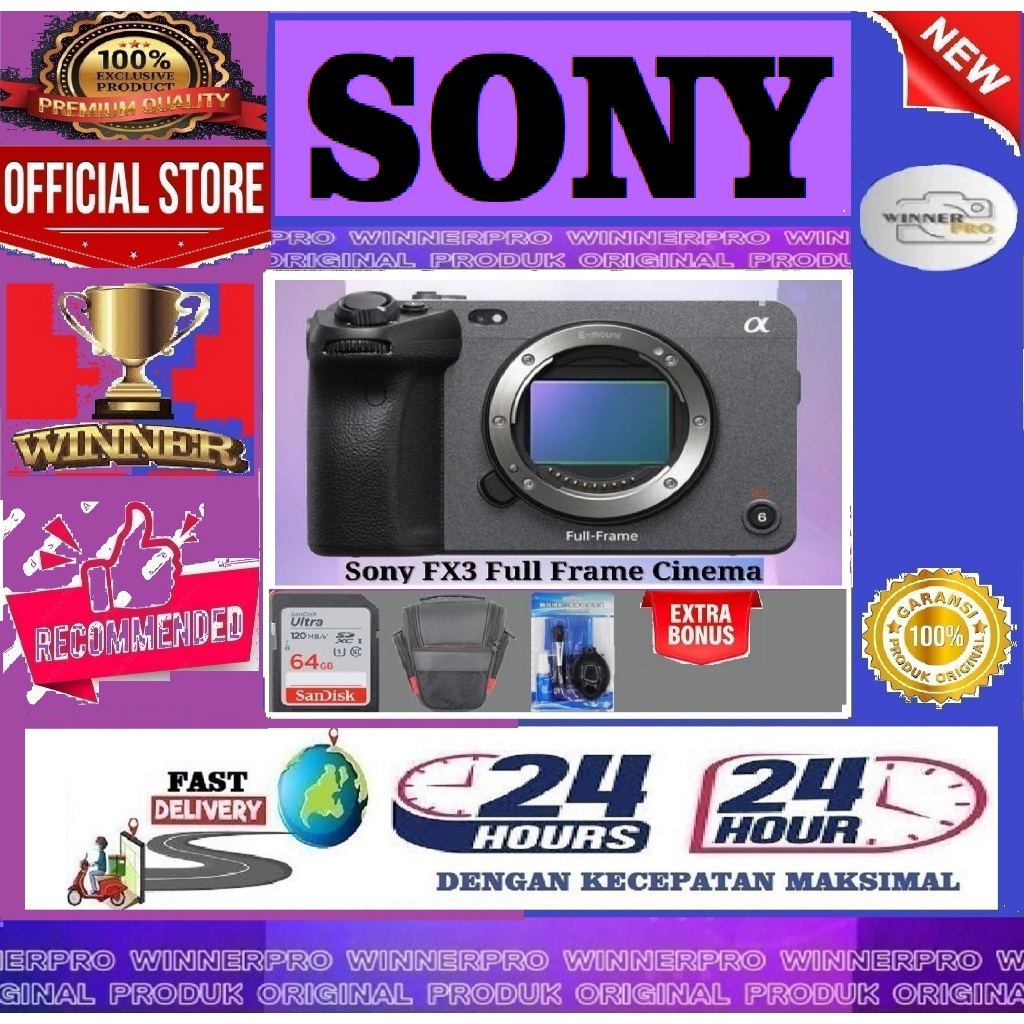Sony FX3 Full-Frame / FX-3 / FX 3 Cinema Camera Original RESMI