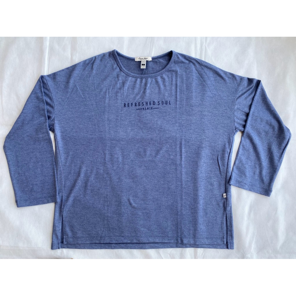 Kaos lengan panjang Remix Jeans  warna denim