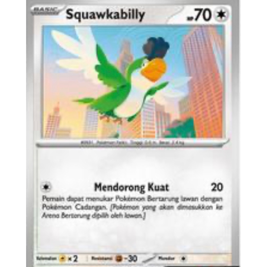 Pokemon cards tipe normal pokemons Swellow,Gumshoos,Meowth,dan Squawkabilly Original TCG Pokemon Off