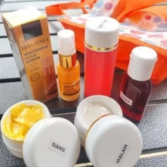 Satu Paket Cream + Serum Hanasui Gold Original