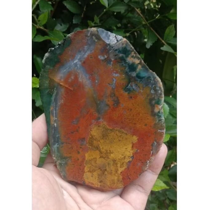 Lempengan batu akik pancawarna Klawing Super