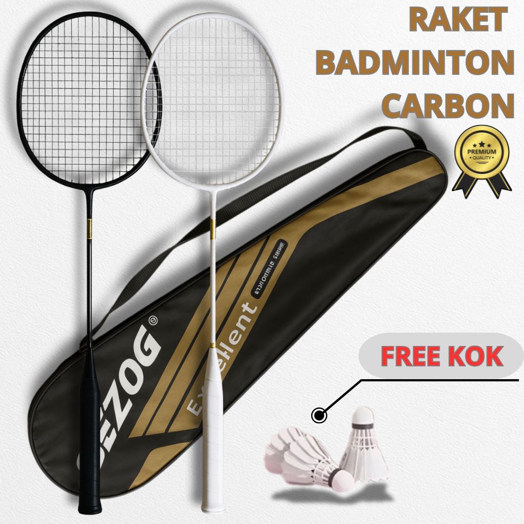 [fashion518] Raket Carbon/Badminton Racket GR 520 Silver Termasuk Senar Plus Cover
