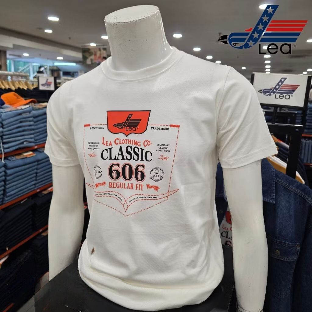 KAOS PRIA LENGAN PENDEK REGULER FIT LEA JEANS