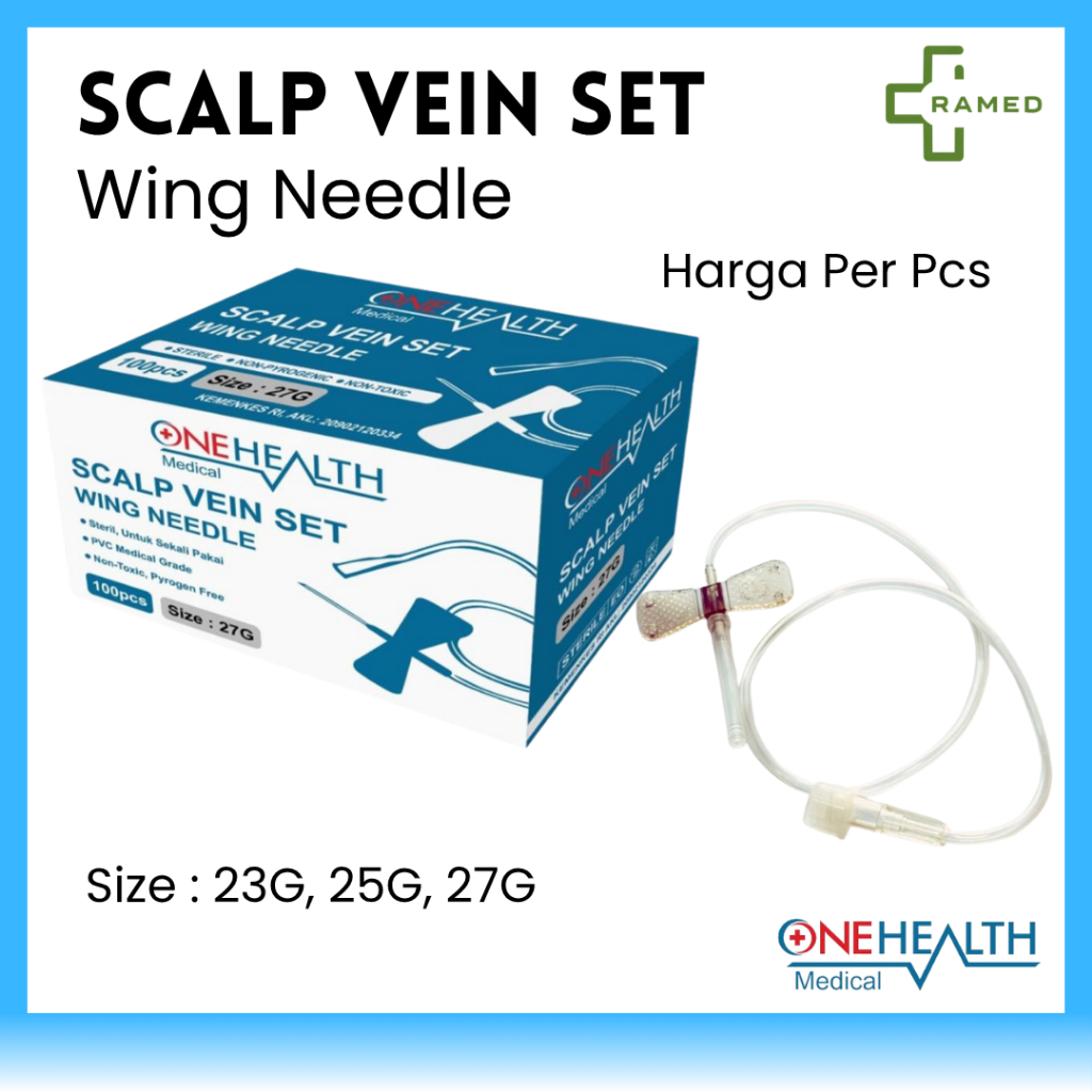 Scalp Vein Set Wing Needle OneHealth – Jarum Infus Bayi Per Pcs