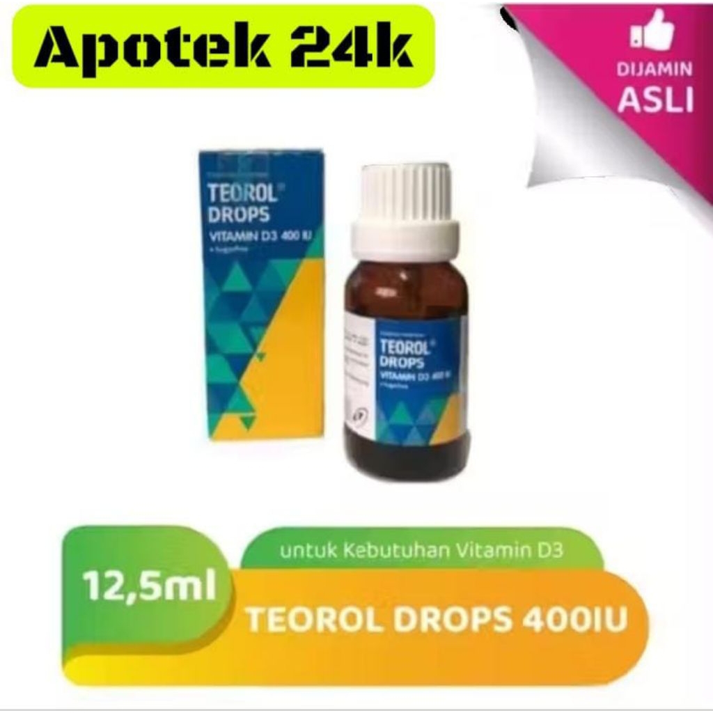 TEOROL DROPS 12,5 ML vitamin D3 Teorol Drops Vitamin D3 400 IU DSuplemen Vitamin D