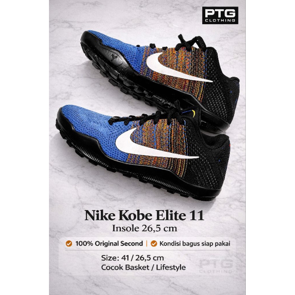 sepatu pribadi original Nike Kobe elite 11 second. insole 26,5. kondisi dalam pemakaian sangat teraw