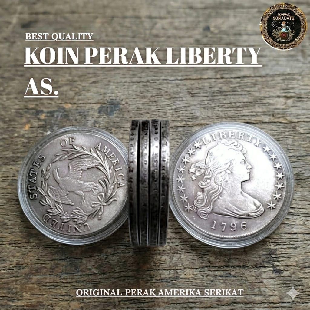 Original Perak Koin Liberty 1795 Koin Liberty Draped Bust Asli Original