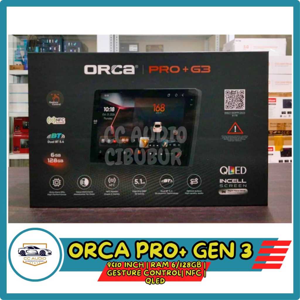 Head Unit Android ORCA PRO+ Gen 3 ADR 9988 RAM 6/128 GB 9&10 INCH