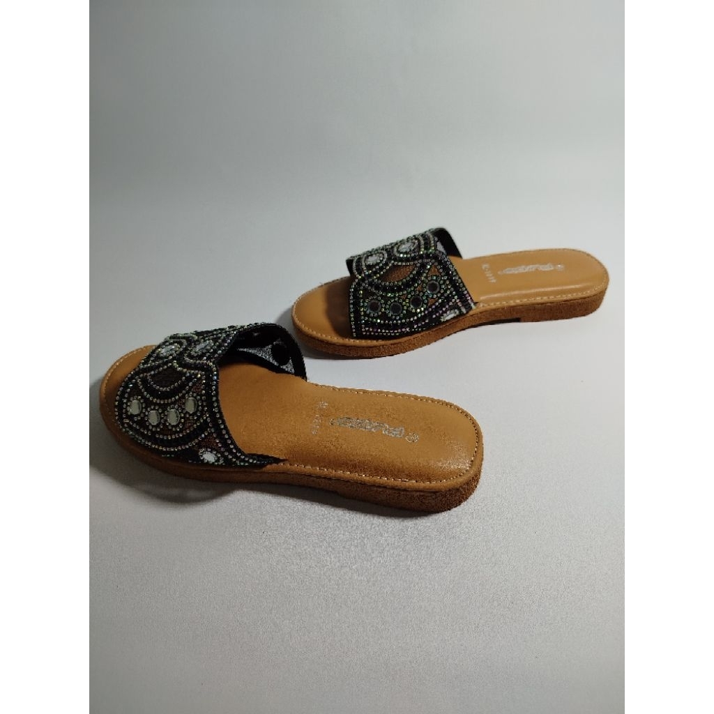 Sendal Wanita Flat Teplek Premium Purple