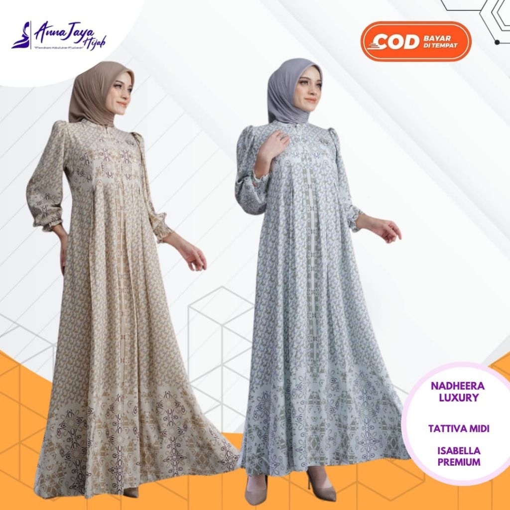 Nadheera Luxury Gamis TATTIVA Midi Dress Issabella Premium