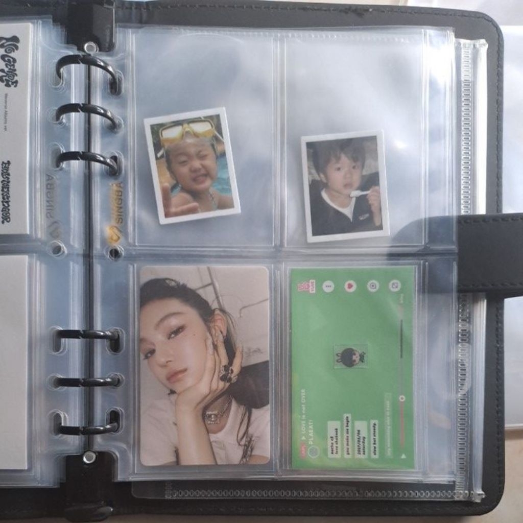 danielle newjeans, plaeat jk sticker (love is not over - wings bts concert), baby pc doyoung & yoon 