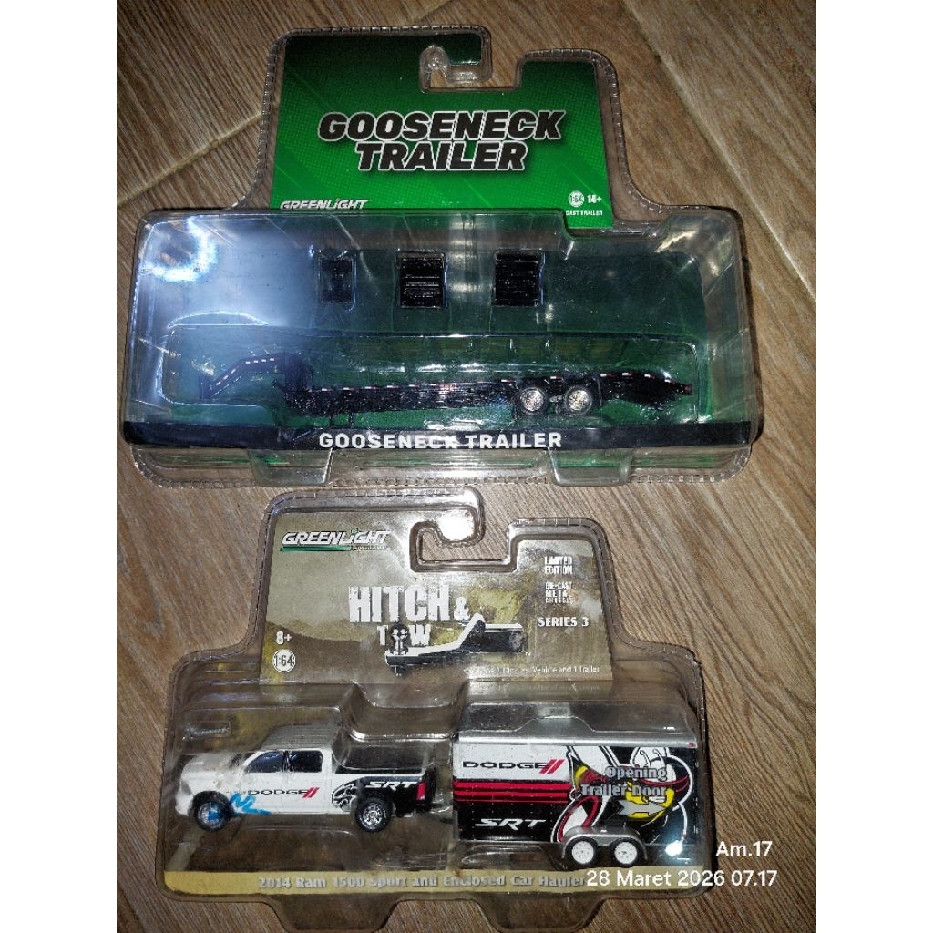 WTS Greenlight 1:64 Hitch and Tow Trailer etc