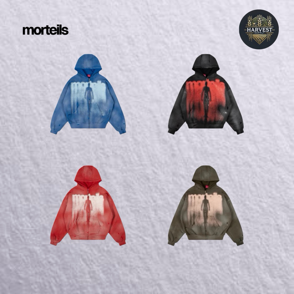 [ORIGINAL & TERMURAH 100%] ZIP HOODIE MORTEILS DECONTS BLACK - ARMY - RED - BLUE