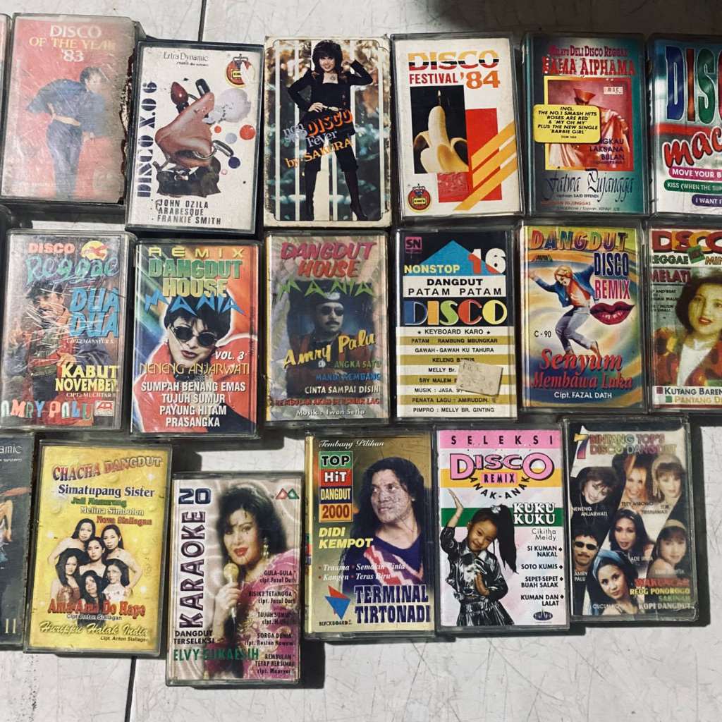 Kumpulan Kaset Pita Disco Dangdut Remix Lawas Original 80an 90an Koleksi Jadul