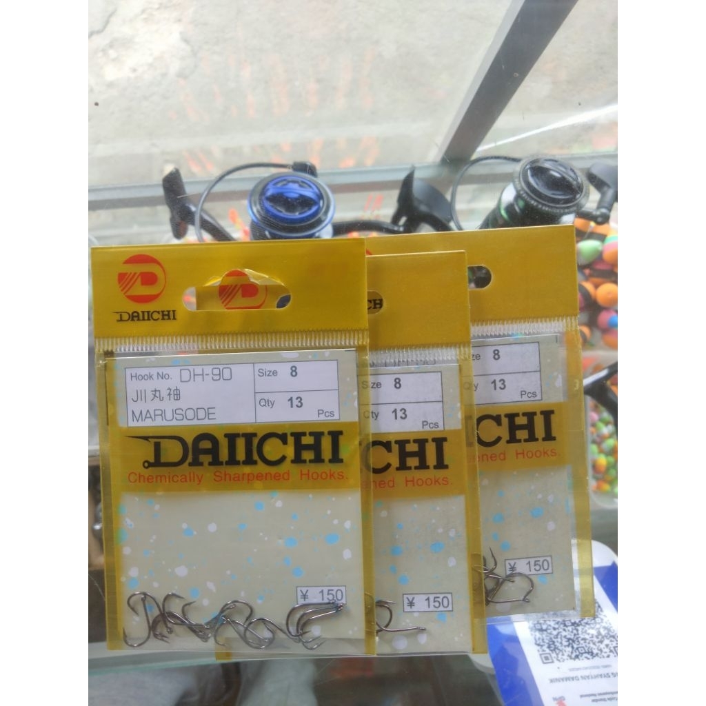 Mata Kail Daichi DH-90 Marusode No 8 - Kail Pancing Lubang Ring Super Tajam Original Japan