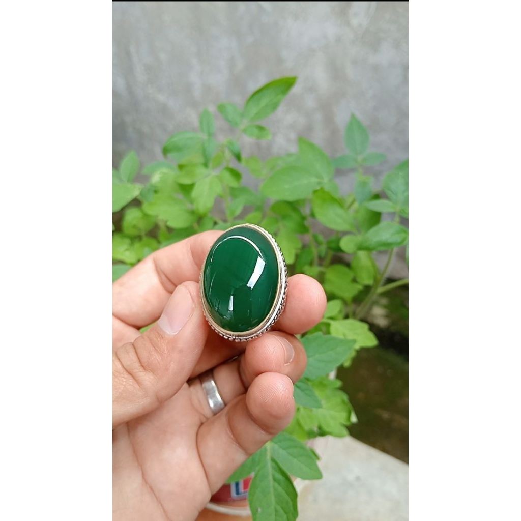 batu Akik hijau Garut natural