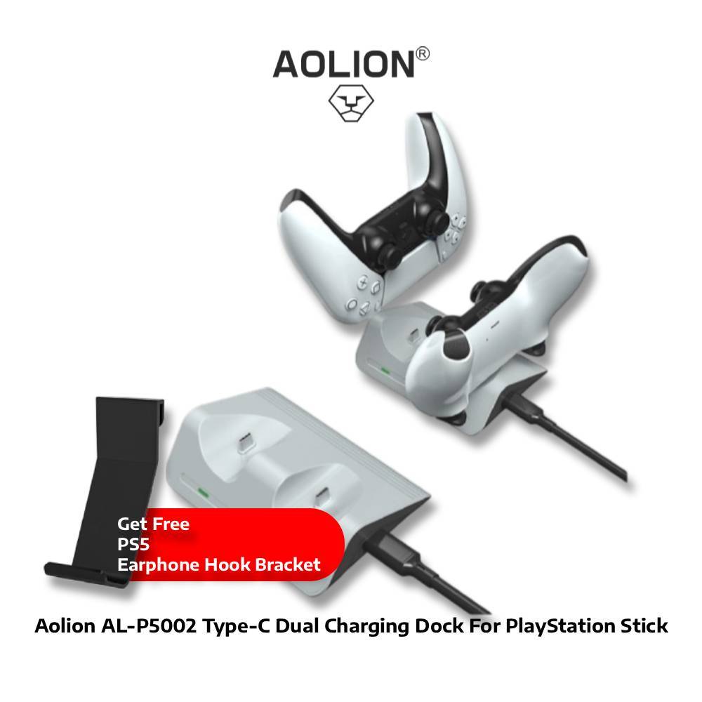Aolion AL-P5002 Type-C Dual Charging Dock For PS5 - Suitable for PS5 Controller Charging Dock Fast C