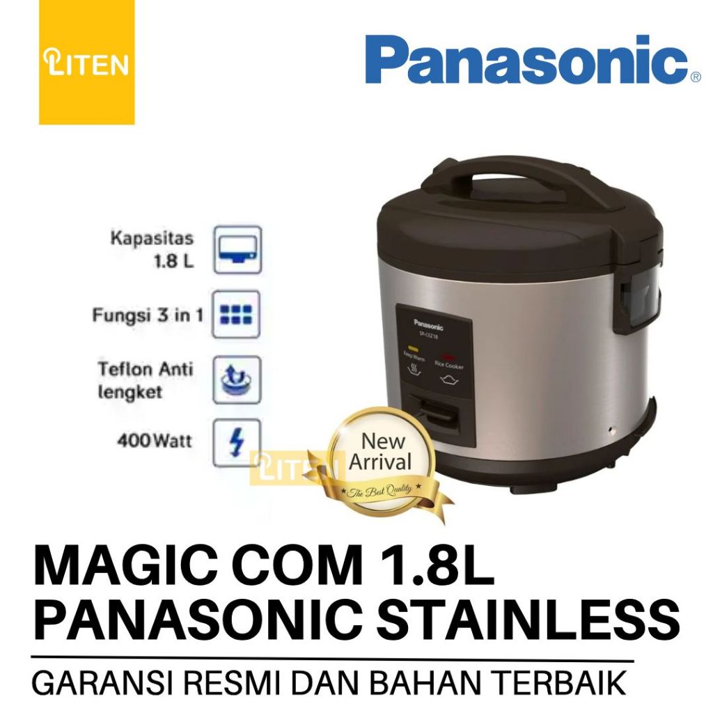 Rice Cooker PANASONIC SRCEZ18 Rice Cooker Magic Com 1.8Liter 1.8 L Liter 2L 2 L 3in1 400Watt Non Sti