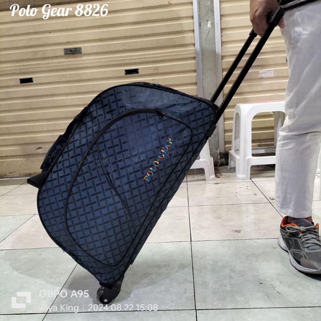 Travel Bag Trolley POLO GEAR Tas Pakaian Roda 2 Ganda