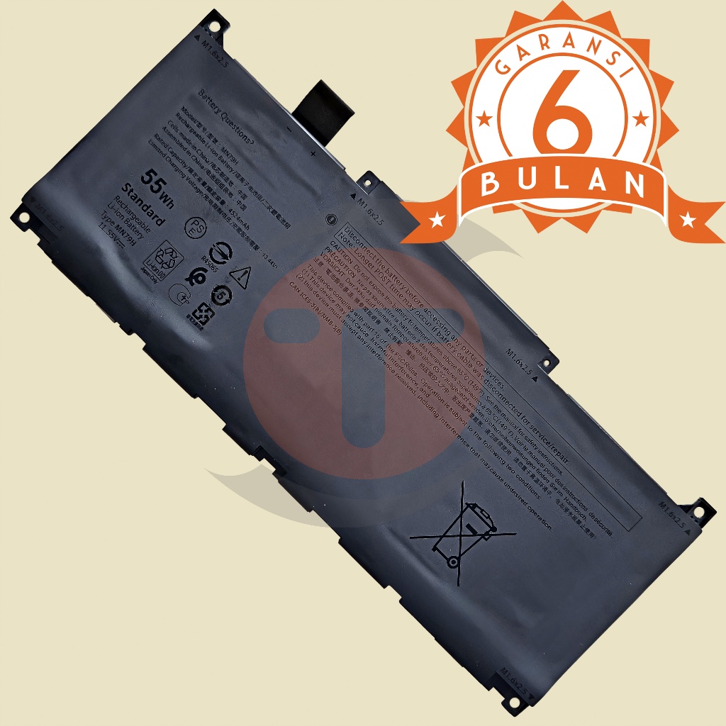 Baterai Untuk Dell XPS 9320 XPS 13 Plus 9320 XPS 9320-7523BLK-PUS XPS 9320-7585SLV-PUS XPS 13 9340 M